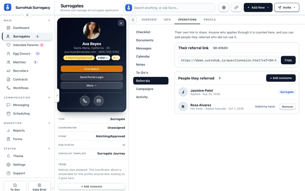 Operations: Referrals